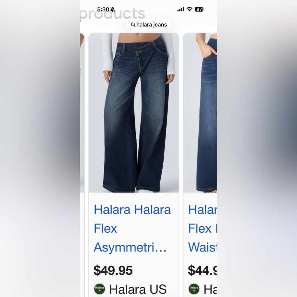 HALARA Women’s Relaxed Blue Denim Jeans - Mid Blue size M